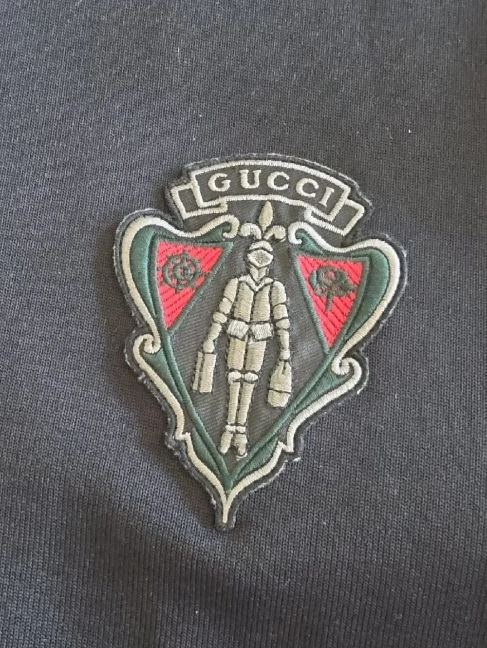 Black Gucci Zip Front Bomber Jacket with Red & Green Trim